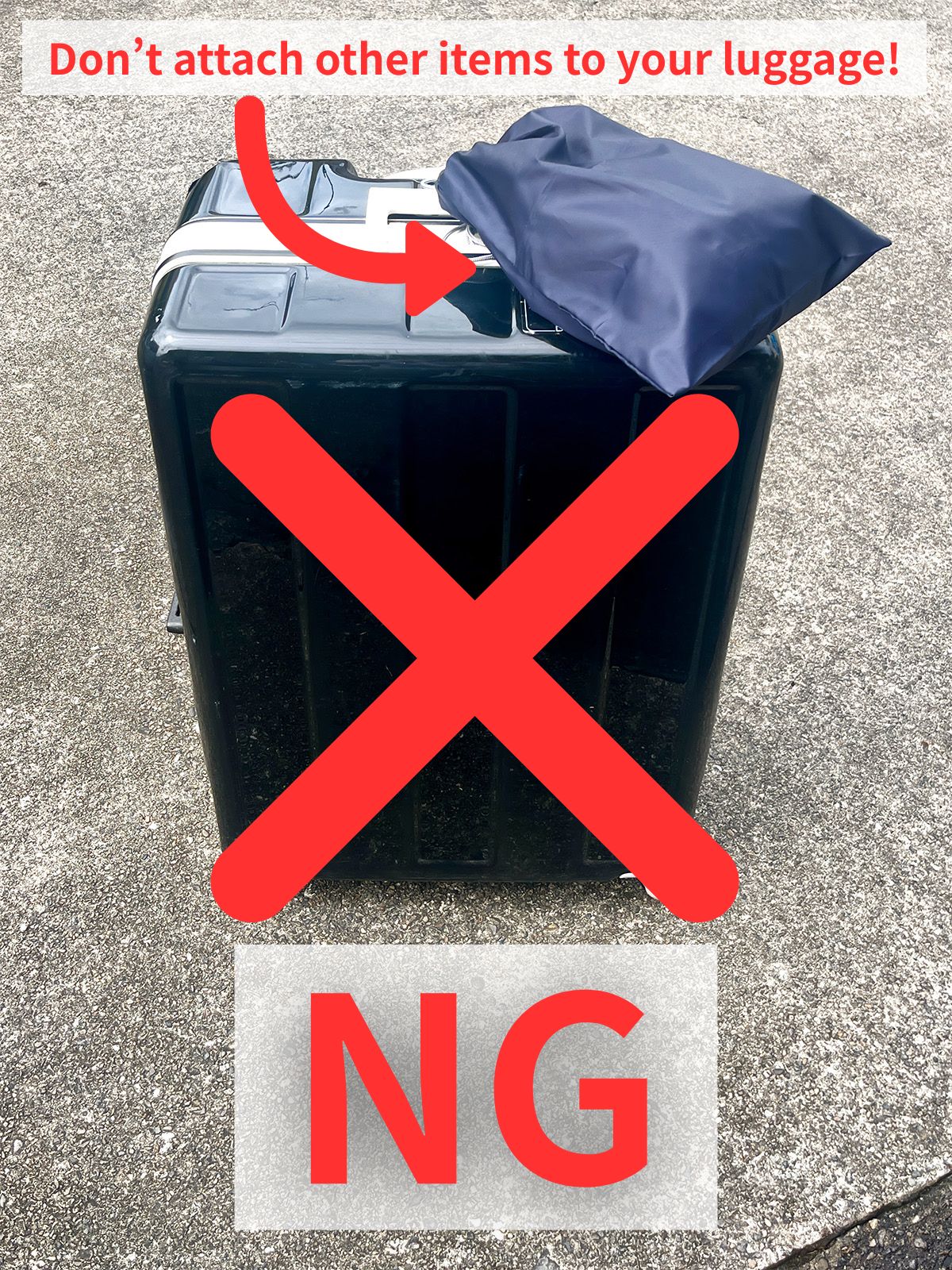 Example of NG luggage handover