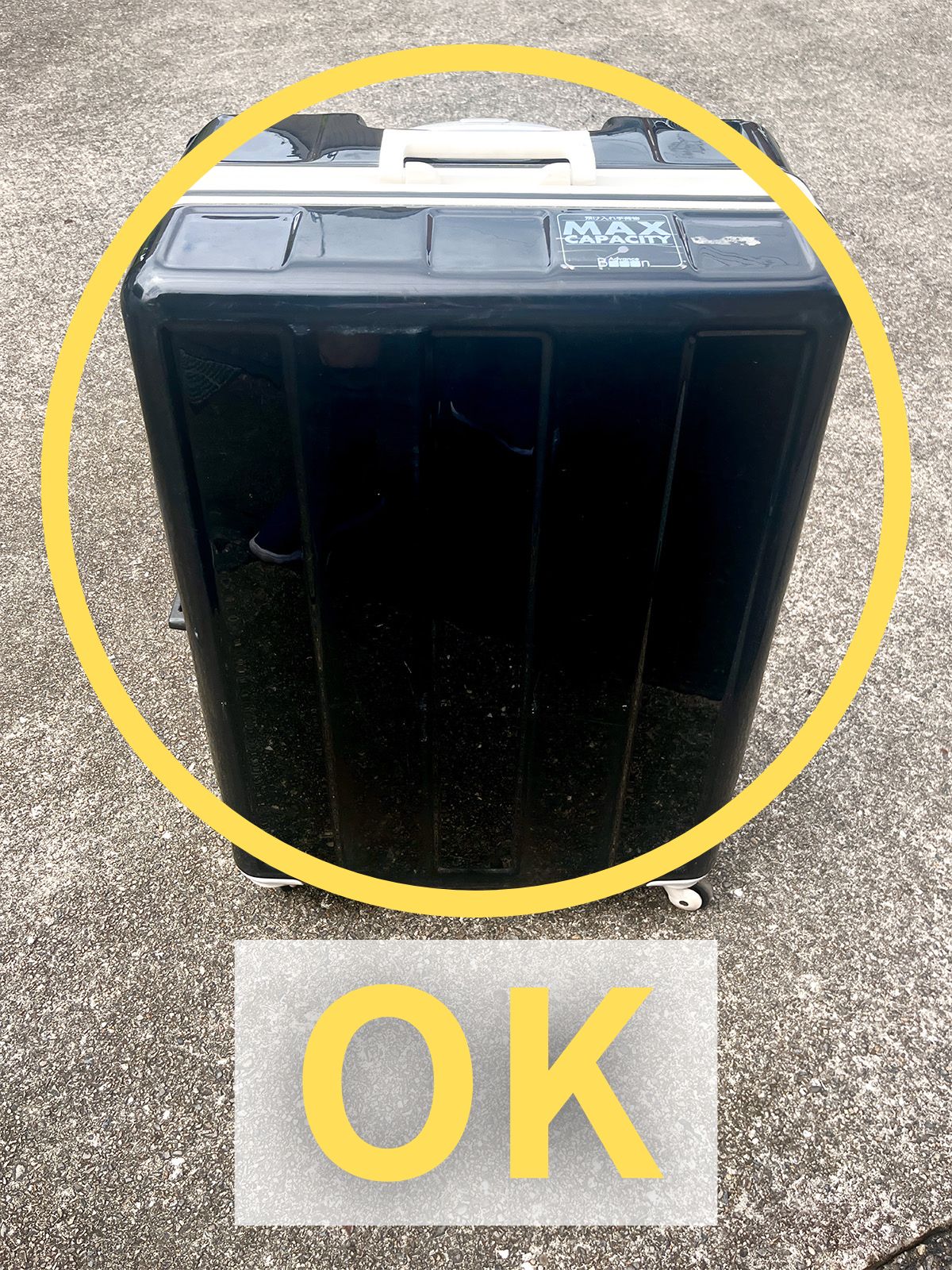 Example of OK luggage handover
